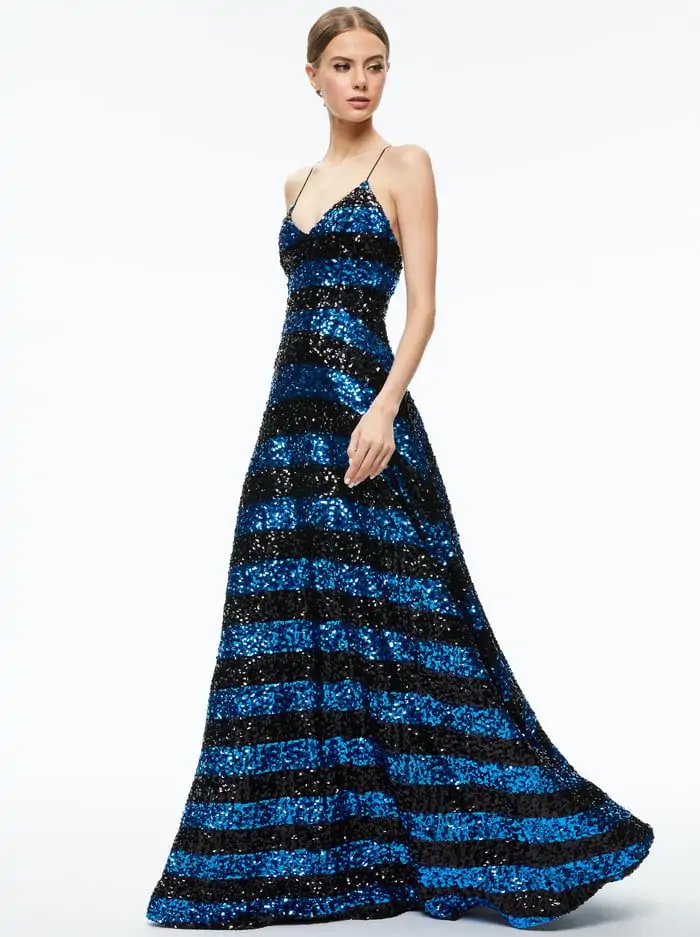 DOMENICA SEQUIN GOWN DRESS